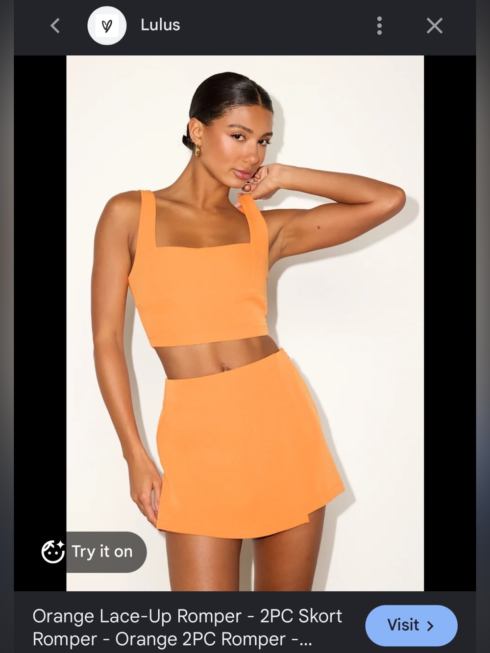 Lulu's Golden Yellow High Waist Shorts Set